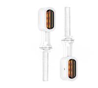 VTAIEX Luce per moto Per Harley Sportster XL Dyna Softail Fat Boy FLHT Per Touring Luce Di Stop Posteriore Rossa Per Indicatore Di Direzione Della Motocicletta(Silver)