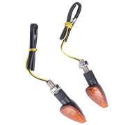 VTAIEX Luce per moto Per Honda Per Suzuki 2 Pezzi Moto Indicatore Di Direzione Motocross Indicatore Corto Lampeggiante Luci Laterali(Jaune)