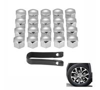 VTANOK 20 PZ Copri Bulloni Cerchi Auto, per Peugeot 208 e-208/2008 2014-2024 Copridadi Ruota Universale Tappi Ruote Dadi Esagonali Pneumatici Cappucci,A 17mm