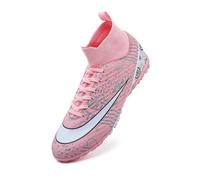 VTASQ Scarpe da Calcio per Ragazzi in Erba Artificiale, Scarpe da Ginnastica per Interni ed Esterni, Scarpe da Calcio, Unisex Rosa 30EU