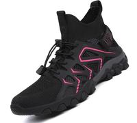 VTASQ Scarpe da trekking da uomo e donna, leggere, per attività all'aperto, traspiranti, da montagna, antiscivolo, scarpe da corsa su strada, scarpe sportive per campeggio, viaggi, unisex, Rosa nera