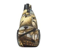 VTCTOASY Borsa a tracolla zaino a tracolla per uomo donna aerei da combattimento jet cross borsa da viaggio escursionismo zaino, Age of Discovery Ship, Taglia unica, Zaini da viaggio