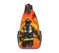 VTCTOASY Borsa a tracolla zaino a tracolla per uomo donna colorato pittura ad acquerello borsa a tracolla borsa da viaggio escursionismo zaino, Vigile del fuoco fuoco fiamma, Taglia unica, Zaini da