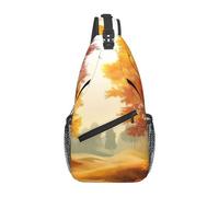 VTCTOASY Borsa a tracolla zaino a tracolla per uomo donna ritorno a classe borsa a tracolla borsa da viaggio escursionismo zaino, Autunno Alberi Paesaggio, Taglia unica, Zaini da viaggio