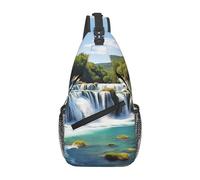 VTCTOASY Borsa a tracolla zaino a tracolla per uomo e donna Western Desert Cross borsa da viaggio escursionismo zaino da giorno, Cascate sul fiume Krka, Taglia unica, Zaini da viaggio