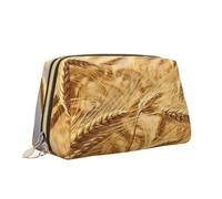 VTCTOASY Borsa per il trucco con stampa del raccolto di grano, borsa da toilette versatile e portatile, borsa cosmetica di grande capacità per le donne, bianca, taglia unica, bianco, Taglia unica