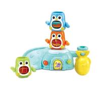 VTech 1,2,3 Empilo Penguins Gioco Interattivo per Bagno Base Musicale Ventose