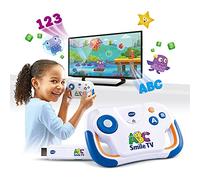 VTech ABC Smile TV - Console di apprendimento wireless con chiavetta HDMI per TV con 15 livelli di gioco per ore di apprendimento - Per bambini dai 3 ai 7 anni
