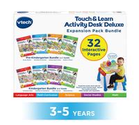 VTech Activity Desk 4-in-1 Kindergarten Expansion Pack Bundle for Age 3-5