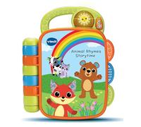 VTech Baby Animal Rhymes Storytime, libro interattivo per bambini con 6 pagine facili da pulire, pulsante luminoso, canzoni e melodie, regalo per bambini dai 9 ai 12 ai 18 mesi, versione inglese