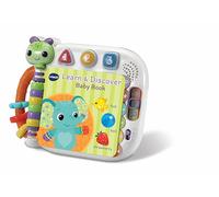 VTech Baby Learn And Discover - Libro interattivo per Bambini, con 3 modalità e 13 Pagine pulibili, Melodie e Frasi, Insegnante Animali, Colori e Forme, Giocattolo per Bambini da 6, 12, 24 Mesi