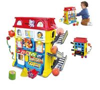 VTech -Baby Megacasa - Blocco multi-attività per vicini e amici, casa interattiva per bambini dai 9 mesi in su, include 2 palline e 4 personaggi da incastro, versione spagnola