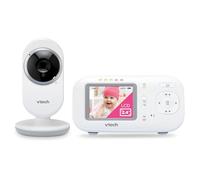 VTech Baby Monitor con Display 2,4", Visione Notturna, Comunicazione Bidirezionale, Sensore di Temperatura, Indicatore Sonoro, Raggio Fino a 300m, Suoni Rilassanti e Ninne Nanne, Senza Wi-Fi: VM320