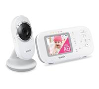 VTech Baby Monitor con Display 2,4", Visione Notturna, Comunicazione Bidirezionale, Sensore di Temperatura, Indicatore Sonoro, Raggio Fino a 300m, Suoni Rilassanti e Ninne Nanne, Senza Wi-Fi: VM320
