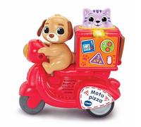 VTech -Baby Moto Pizza Consegna Espressa, Veicolo Interattivo, Suoni realistici, Insegna Forme, Numeri e Colori, Giocattolo per Bambini +12 Mesi, Versione ESP