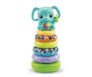 VTECH BABY - Nino, Baby Elephant Stacko 3 in 1 (plastica a base biologica)