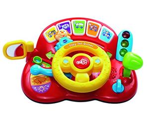 VTech Baby Tiny Tot Driver, Volante per Bambini dai 12 Mesi in su, Giocattolo interattivo per Guida, Giocattolo per fingere di Giocare con Musica e Luce, Gioco sensoriale per Bambini dai 12 Mesi in