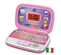 VTech Bit Smart Computer Rosa Interattivo per Bambini 3-7 Anni | Mouse Incluso, Effetti Luminosi, Maniglia, Animali, Forme, Lingua Italiana, Batterie Incluse