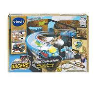 VTech - Car-Board Racers, Circuito Auto Flight Challenge, Piste da Corsa in Cartone Riciclato* Estensibili all'Infinito con Elicottero Motorizzato, Regalo Bambino dai 5 Anni - Contenuto in Italiano