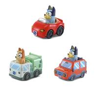 VTech - Confezione da 3 Auto di Bluey Tut Tut Bolido, Playset e Auto Giocattolo per Bambini +1 Anno, Versione Spagnola