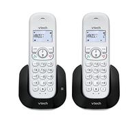 VTech CS1551 Telefono senza fili DECT a 2 combinati con caricabatterie, segreteria telefonica, blocco chiamata, ID chiamata/chiamata in attesa, altoparlante vivavoce vivavoce e tastiera