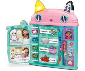 VTech - Gat-Censor Libro di Scoperte La Casa delle Bambole di Gabby, Giocattoli Elettronici +3 Anni, 14 Pagine, Voce Originale, Pulsanti Luminosi, Ascensore e Giochi Educativi, Versione ESP