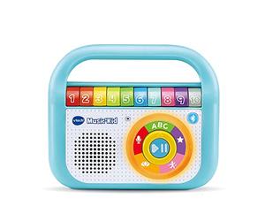 VTech- Giocattolo Musicale, Colore Blu, Standard, 80-615575 | Altoparlante Bluetooth luminoso con registratore vocale, filastrocche, canzoni educative e rilassanti in francese