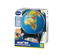 VTech Giramondo - Video Mappamondo Interattivo, Mappamondo Bambini con Penna Touch e Schermo 2.7", Inclusi 600 Video BBC, Giochi Educativi e Quiz, Lingua Italiana, Batterie Incluse, 7-99 Anni