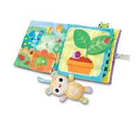 VTech - Libro in tessuto per bambini con piccolo orsacchiotto musicale e interattivo, giocattolo di risveglio sensoriale, regalo per bambini dai 3 mesi - contenuto in francese