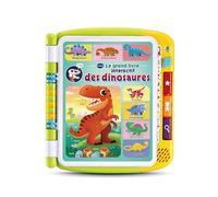 VTech - Il Grande Libro Interattivo dei Dinosauri, Imager Sonore, Touch Book Bambino, Dinosauro Giocattolo Educativo, 14 Pagine Illustrate e Interattive, Regalo Bambino Da 3 Anni - Contenuto in