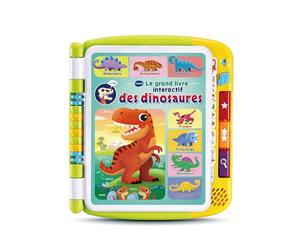 VTech - Il Grande Libro Interattivo dei Dinosauri, Imager Sonore, Touch Book Bambino, Dinosauro Giocattolo Educativo, 14 Pagine Illustrate e Interattive, Regalo Bambino Da 3 Anni - Contenuto in