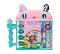VTech - Gat-Censor Libro di Scoperte La Casa delle Bambole di Gabby, Giocattoli Elettronici +3 Anni, 14 Pagine, Voce Originale, Pulsanti Luminosi, Ascensore e Giochi Educativi, Versione ESP