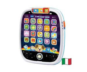 VTech Il Mio Super Tablet Interattivo per Bambini 9-36 Mesi | 25 Icone Interattive, Effetti Luminosi, Maniglia, Animali, Forme, Numeri, Batterie Incluse, Lingua Italiana