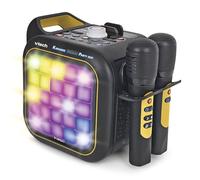 VTech - Karaoke Light Party Duo Golden Edition, altoparlante potente, karaoke portatile con Bluetooth, 40 W, include 2 microfoni wireless, funzione di rimozione vocale, touchpad, maniglia integrata