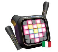 VTech Karaoke Light Party, Microfono Bambini per Karaoke con Altoparlante, 2 Microfoni Wireless, Connessione Bluetooth e Magic Voice, Effetti Sonori, 25 Tasti per Pixel Art, Batterie Incluse, 7+ Anni