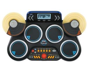 VTech Kidi - Batteria per DJ - Batteria per bambini con 4 tamburi, 2 piatti, bacchette Bluetooth, modalità allenatore e altro, giocattolo musicale per bambini dai 5 ai 6 7 anni, versione inglese