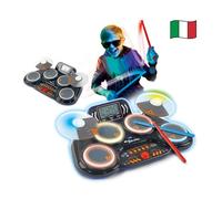 VTech Kidi DJ Drums-Batteria Elettronica per Bambini Lingua Italiana,6+ Anni