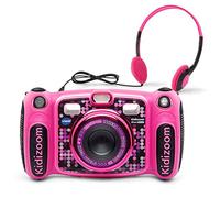 VTech Kidizoom Duo 5.0 Deluxe Fotocamera digitale per selfie con lettore MP3 e cuffie, rosa