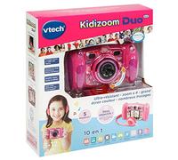 VTech Kidizoom Duo 5.0 - Fotocamera Digitale per Bambini, 5 megapixel, Display a Colori, 2 obiettivi, Color Rosa Versione Francese Rosa