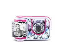 VTech - KidiZoom Print Cam Rose, Fotocamera con stampa istantanea, Foto, Selfie, Video, Schermo a Colore, Stickers, Filtri ed Effetti Rigolos, Regalo per bambini dai 5 anni - Contenuto in Italiano