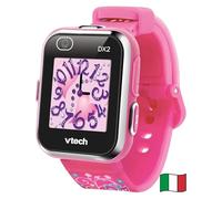 VTech Kidizoom Smartwatch DX2 Rosa, Orologio Interattivo per Bambini con Doppia Fotocamera, Schermo Touch a Colori, Smartwatch con Sensore Movimento, Resistente agli Urti, Lingua Italiana, 5-13 Anni