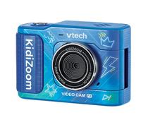 VTech KidiZoom Video Cam FX Videocamera Bambini Blu Italiano 6+ Anni | Videocamera Compatta, Obiettivo Orientabile e Treppiede, Magic Touch, Sfondo Verde, Lingua Italiana, Batteria Ricaricabile