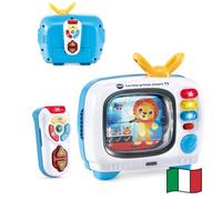 VTech TV Interattiva La Mia Prima Smart TV - Telecomando, 10 canali (5 bilingue), 12-36 mesi