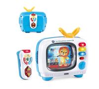 VTech La Mia Prima Smart TV, Televisione Interattiva per Bambini, Telecomando Interattivo Incluso, 10 Canali, 5 Canali Bilingue Italiano e Inglese, Spegnimento Automatico, Batterie Incluse, 12-36 Mesi