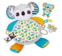 VTech Lala Tenera Koala, Tappeto Neonato per Stimolare i Sensi, Diversi Materiali e Texture, Pulsante Luminoso Cuore, 3 Accessori, 4 Canzoni e 15 Melodie, Lingua Italiana, Batterie Incluse, 0-36 Mesi