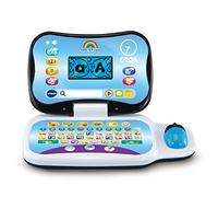 VTech Laptop Tech per bambini, Giocattolo informatico educativo interattivo, 20 giochi Impara l'alfabeto, lettere, forme, numeri, musica e francese, Bambini di età 2, 3, 4 + anni, Versione inglese, Bl