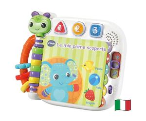 VTech Le Mie Prime Scoperte, Libro Interattivo e Sensoriale per Bambini, Impara il Vocabolario, Più di 20 Suoni Inclusi, Pagine Interattive, Lingua Italiana, Batterie Incluse, 6-36 Mesi