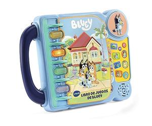 VTech - Libro educativo di Bluey, Gioca e impara simulando le azioni della vita reale, 4 modalità di gioco, giocattolo per bambini +3 anni, versione ESP