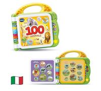VTech Libro Illustrato Bilingue 100 Animali per Bambini 2-5 Anni | Libro Sensoriale, Italiano e Inglese, 3 Modalità, Gioco Neonato, Batterie Incluse