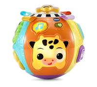 VTech - Lumi Palla degli Animali, Palla sensoriale Bambino Interattiva e Musicale, Mucca Giocattolo con Effetti Luminosi, Gioco di Motricità e Sveglia, Regalo Bambino dai 6 mesi - Contenuto in